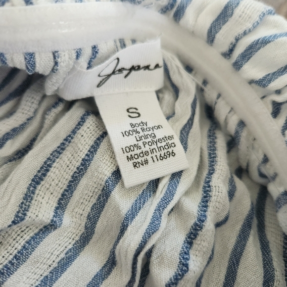 Japna Stripes Sleeveless Ruffle Jumpsuit NWT Small - Picture 8 of 8